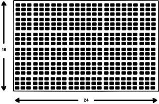 Schematic of the stage divided up into grid squares