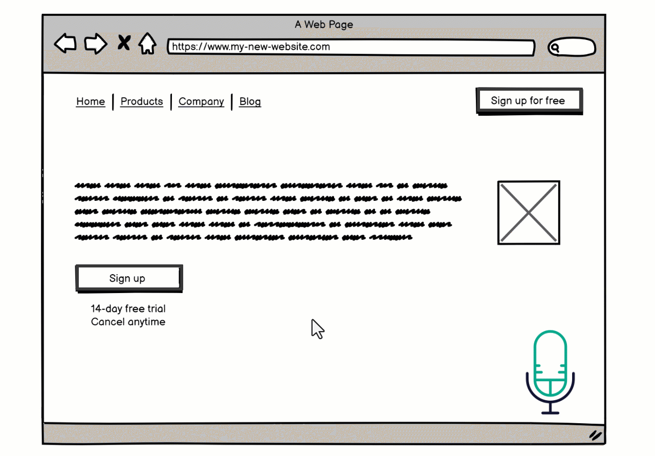 A Gif showing an example Task where participants are told to think aloud while doing the task.