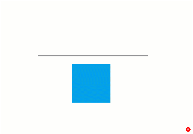 A gif of the Alternate Task Switching task from the participants' perspective. The position of the green and blue squares and rectangles changes every two trials. Participants see a green tick for correct responses and a red cross for incorrect responses.