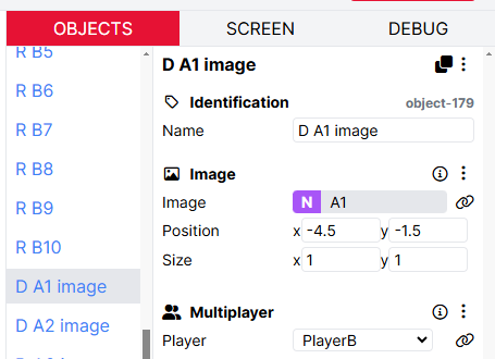 A screenshot of the Image component settings.