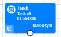 A screenshot of the blue Task Node within the the Experiment Tree.
