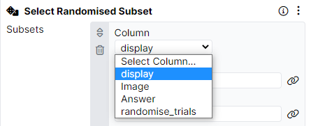 Image showing an Assignment Column setting with a drop down menu with available spreadsheet column names to choose from