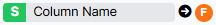 The icon for the Advanced Binding set-up, Use the value in this spreadsheet column and write to a Store field with that name.