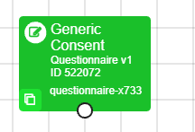 Image of a questionnaire node when added to the Experiment Tree
