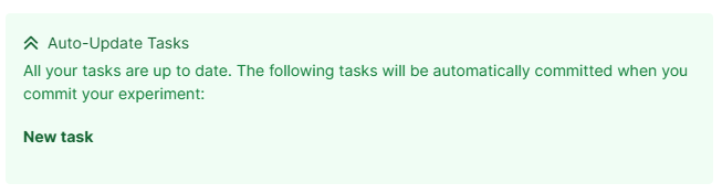 A screenshot of the commit message when auto-update is enabled, informing that nodes willl also be committed and updated on experiment commit.