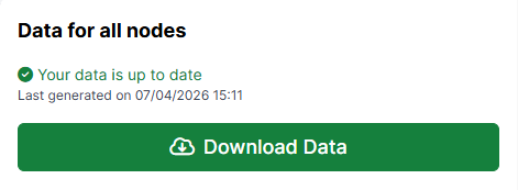 Screenshot of green Download Data button at the top of the data panel