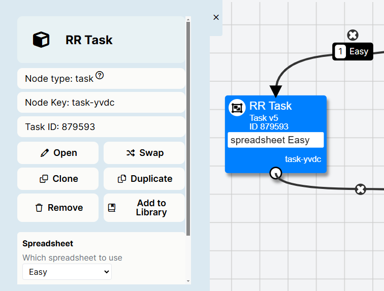 Screenshot of the Node Settings for a Checkpoint node in the New Experiment Builder, showing Name, Duplicate, and Remove settings