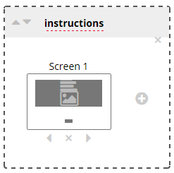 An instructions screen with a text tite, image, and navigation button