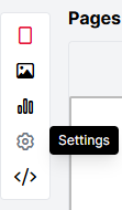 Screenshot of the Settings cog icon on the left of the Questionnaire Builder