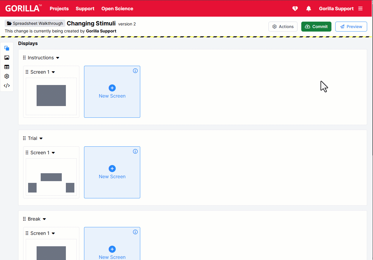 Gif showing preview of lexical decision task