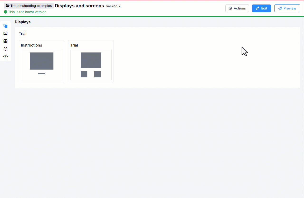 GIF of task preview showing instructions, then trial, then instructions, then trial repeatedly