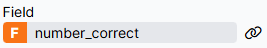 Screenshot of a Field bound to number_correct using simple binding